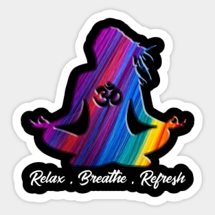 relax breathe refresh Sticker